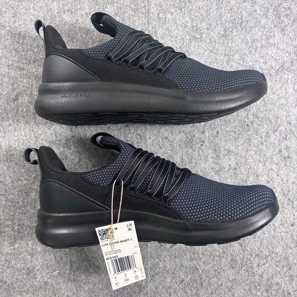 adidas Other - adidas Lite Racer Adapt 7.0 Kids Black Slip On Sneakers Size 5.5Y IE6382 New